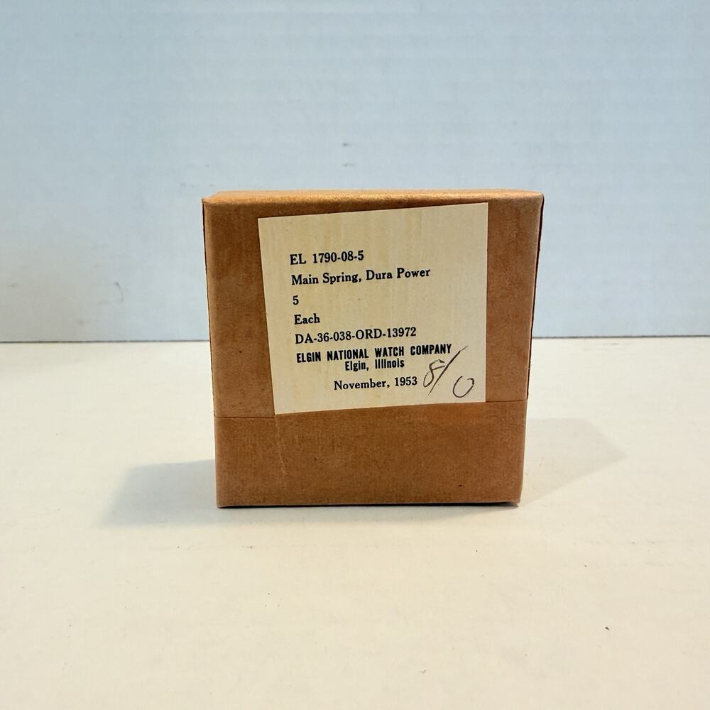 5 Elgin Dura Power Mainspring Military EL 1790-08-5 New Old Stock Part Repair